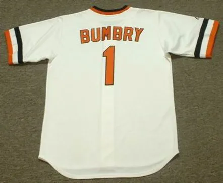 AL BUMBRY Baltimore Orioles 1983 Majestic Cooperstown Throwback Baseball Jersey 