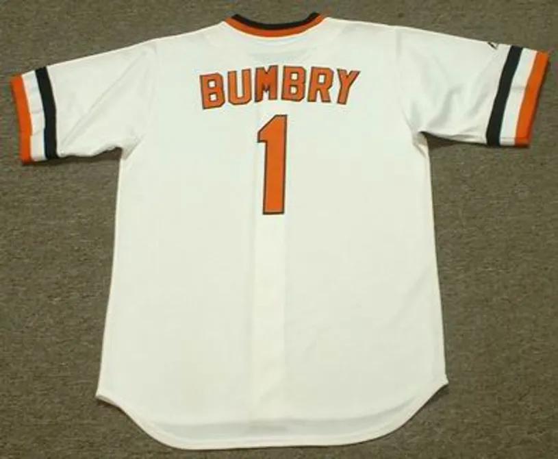 AL BUMBRY Baltimore Orioles 1983 Majestic Cooperstown Throwback Baseball Jersey 