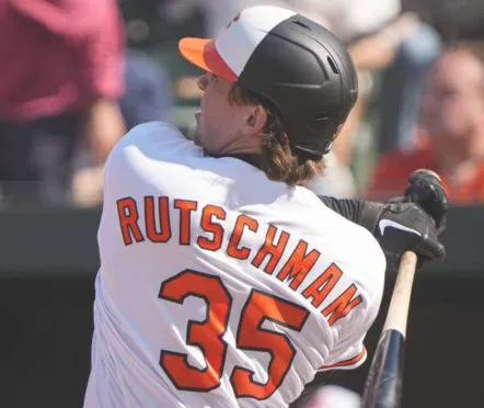 ANDY RUTSCHMAN Baltimore Orioles 1980’s Home Majestic Throwback Baseball Jersey 