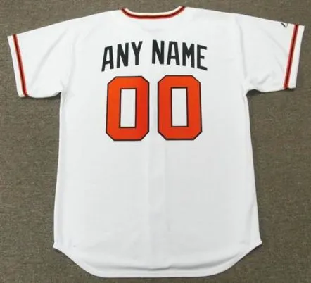 BALTIMORE ORIOLES 1966 Home Majestic Throwback Jersey Customized “Any Name & Numbers” 