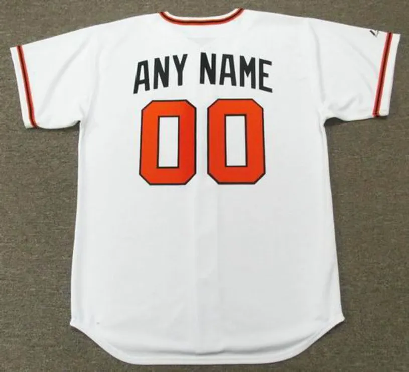BALTIMORE ORIOLES 1966 Home Majestic Throwback Jersey Customized “Any Name & Numbers” 