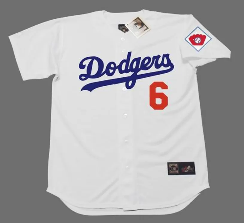 CARL FURILLO Brooklyn Dodgers 1951 Majestic Cooperstown Home Baseball Jersey 