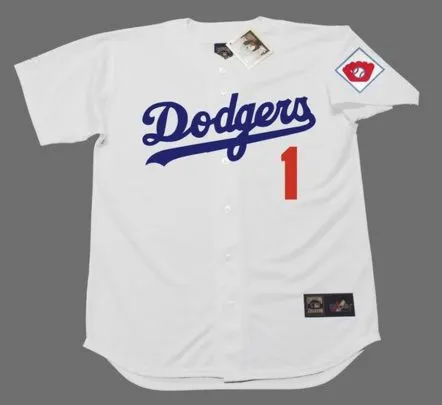 PEE WEE REESE Brooklyn Dodgers 1951 Majestic Home Throwback Baseball Jersey 