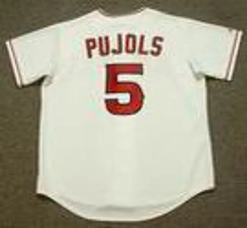 ALBERT PUJOLS Los Angeles Angels 2014 Home Majestic Throwback Baseball Jersey 