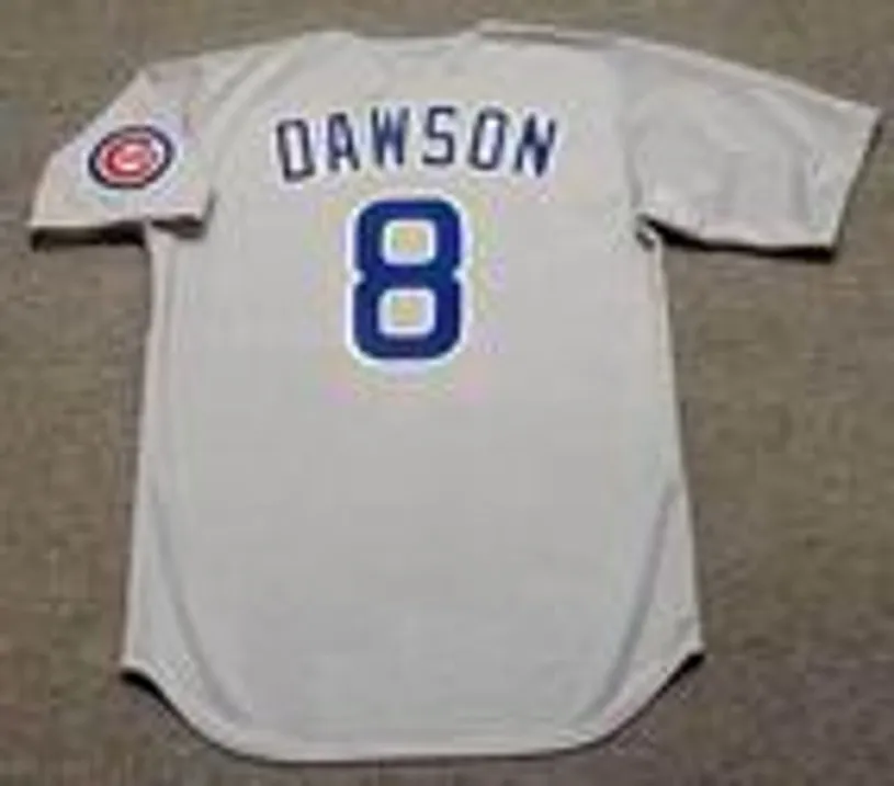 ANDRE DAWSON Chicago Cubs 1990 Away Majestic Throwback Baseball Jersey 