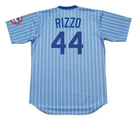 ANTHONY RIZZO Chicago Cubs 1980’s Majestic Throwback Baseball Jersey 