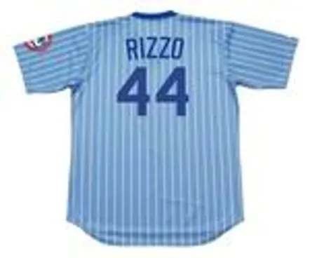 ANTHONY RIZZO Chicago Cubs 1980’s Majestic Throwback Baseball Jersey 