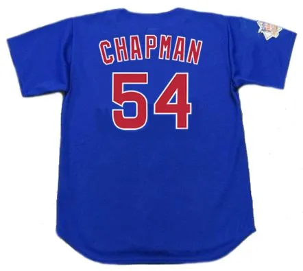 AROLDIS CHAPMAN Chicago Cubs 2016 Alternate Majestic Throwback Baseball Jersey 