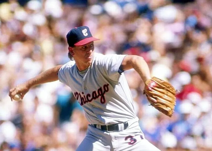 BOBBY THIGPEN Chicago White Sox 1990 Majestic Throwback Away Baseball Jersey 