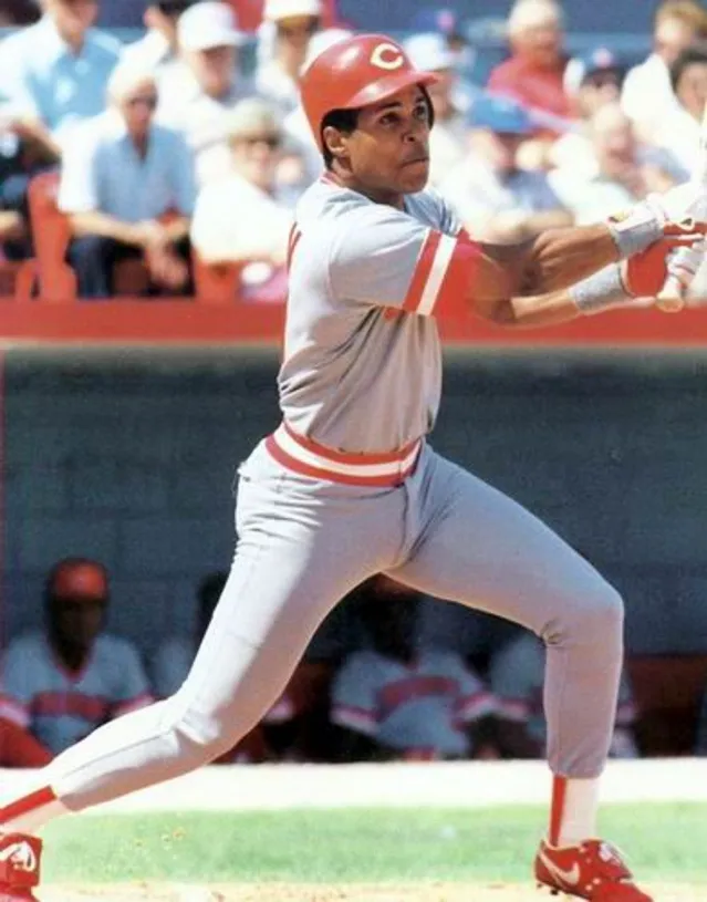 BARRY LARKIN Cincinnati Reds 1987 Majestic Cooperstown Away Baseball Jersey 