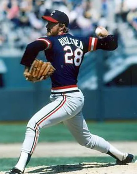 BERT BLYLEVEN Cleveland Indians 1984 Away Majestic Throwback Baseball Jersey 