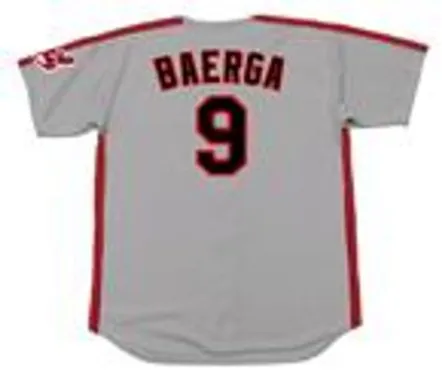 CARLOS BAERGA Cleveland Indians 1993 Majestic Throwback Away Baseball Jersey 