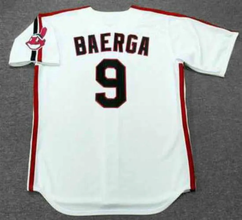 CARLOS BAERGA Cleveland Indians 1993 Majestic Throwback Home Baseball Jersey 