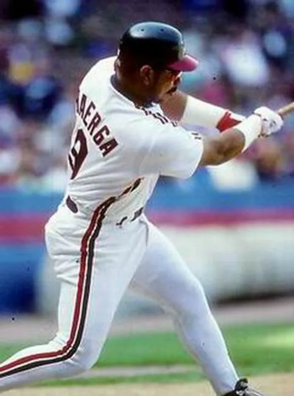 CARLOS BAERGA Cleveland Indians 1993 Majestic Throwback Home Baseball Jersey 