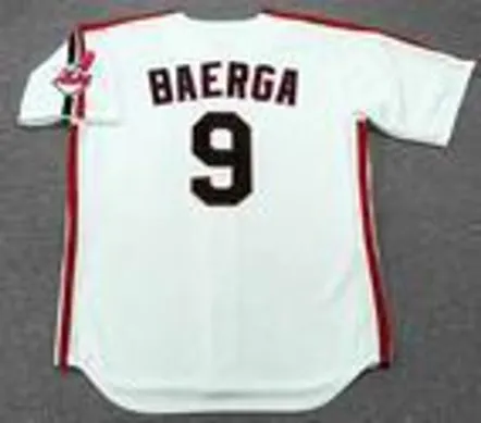 CARLOS BAERGA Cleveland Indians 1993 Majestic Throwback Home Baseball Jersey 