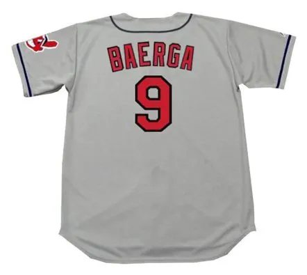 CARLOS BAERGA Cleveland Indians 1995 Majestic Throwback Away Baseball Jersey 