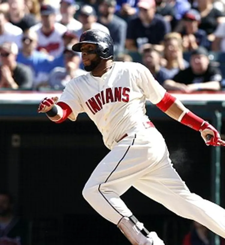 CARLOS SANTANA Cleveland Indians 2016 Majestic Authentic Alternate Home Baseball Jersey 