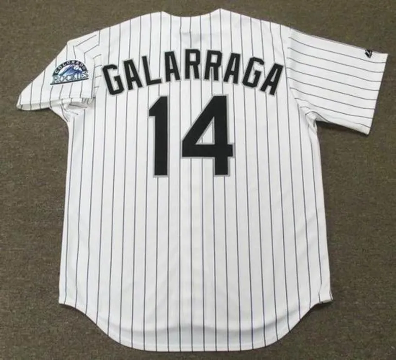 ANDRES GALARRAGA Colorado Rockies 1996 Majestic Throwback Home Baseball Jersey 