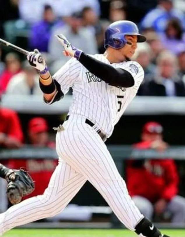 CARLOS GONZALEZ Colorado Rockies 2016 Majestic Home Baseball Jersey 