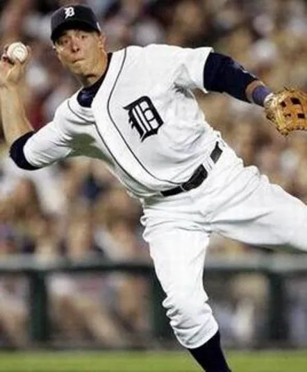 BRANDON INGE Detroit Tigers 2004 Majestic Throwback Home Baseball Jersey 