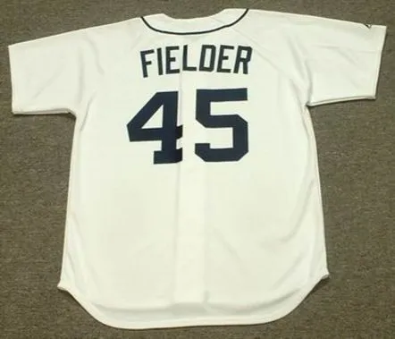 CECIL FIELDER Detroit Tigers 1990 Home Majestic Throwback Baseball Jersey 