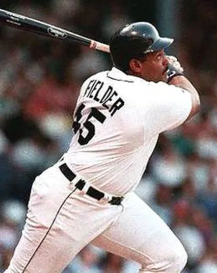 CECIL FIELDER Detroit Tigers 1990 Home Majestic Throwback Baseball Jersey 