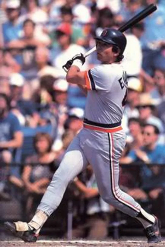 DARRELL EVANS Detroit Tigers 1984 Majestic Cooperstown Throwback Away Baseball Jersey 