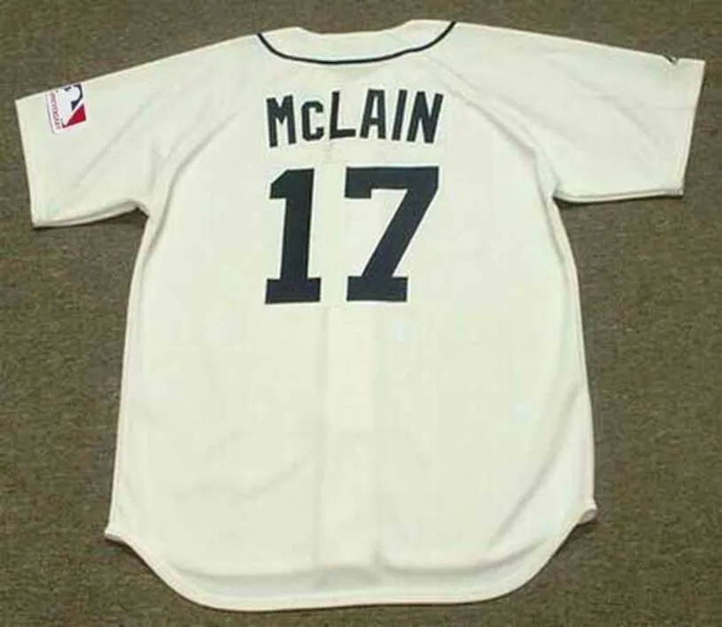 DENNY McLAIN Detroit Tigers 1969 Home Majestic Throwback Baseball Jersey 