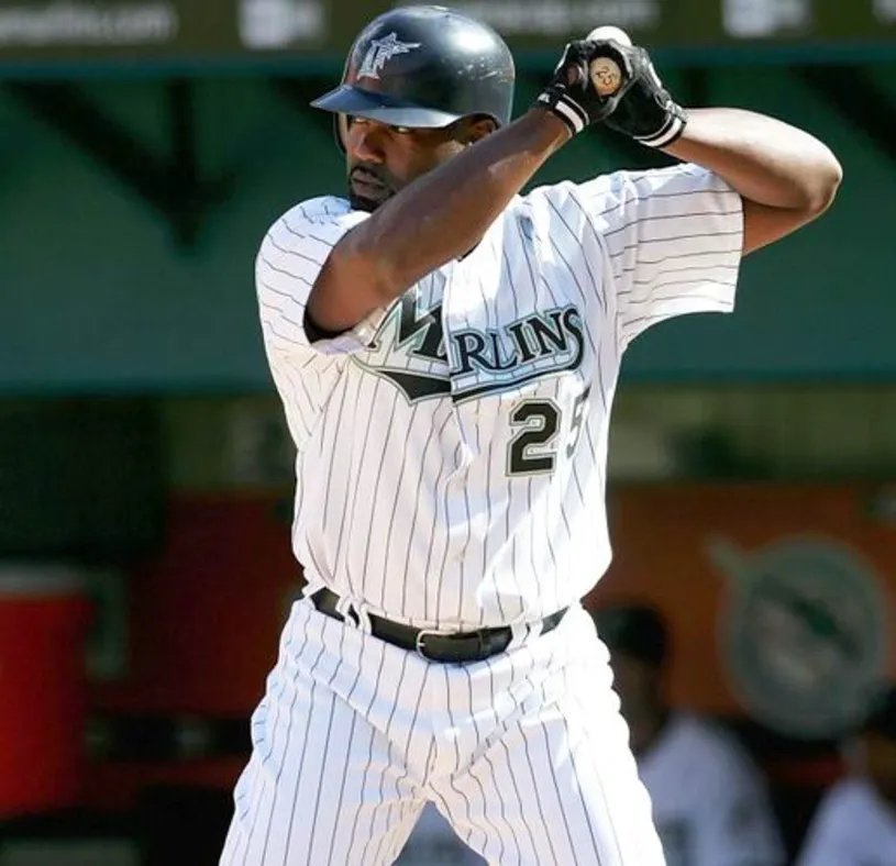 CARLOS DELGADO Florida Marlins 2005 Home Majestic Throwback Baseball Jersey 