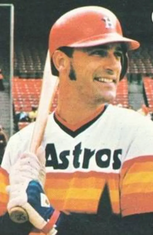 ART HOWE Houston Astros 1980 Home Majestic Baseball Throwback Jersey 