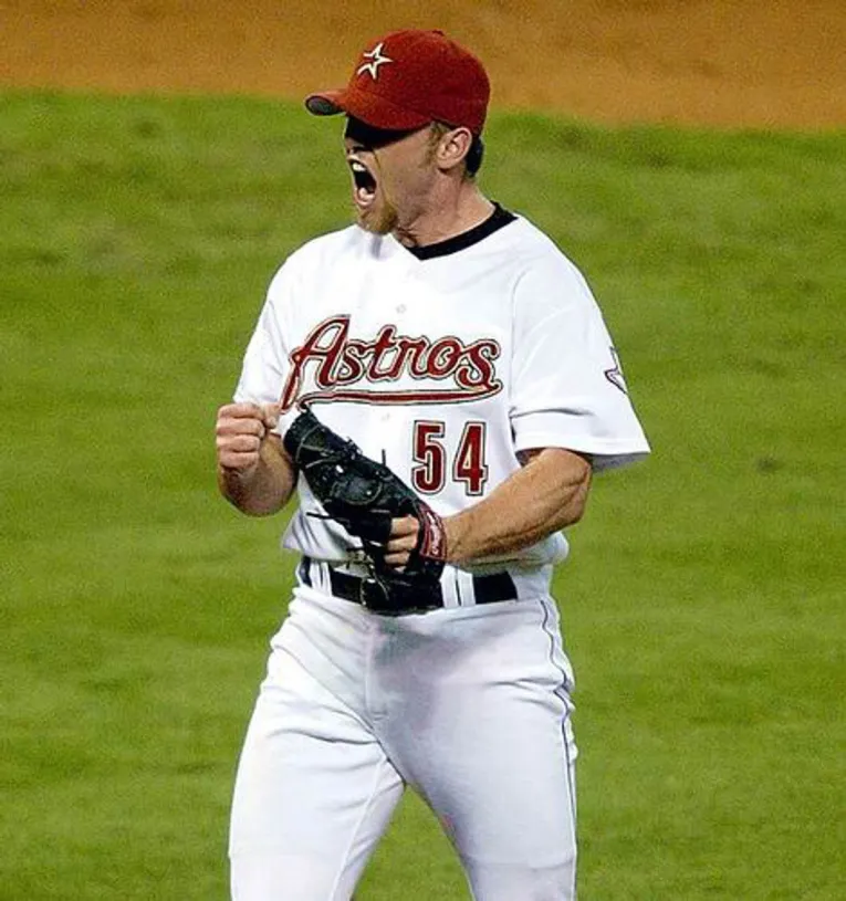 BRAD LIDGE Houston Astros 2005 Home Majestic Baseball Throwback Jersey 