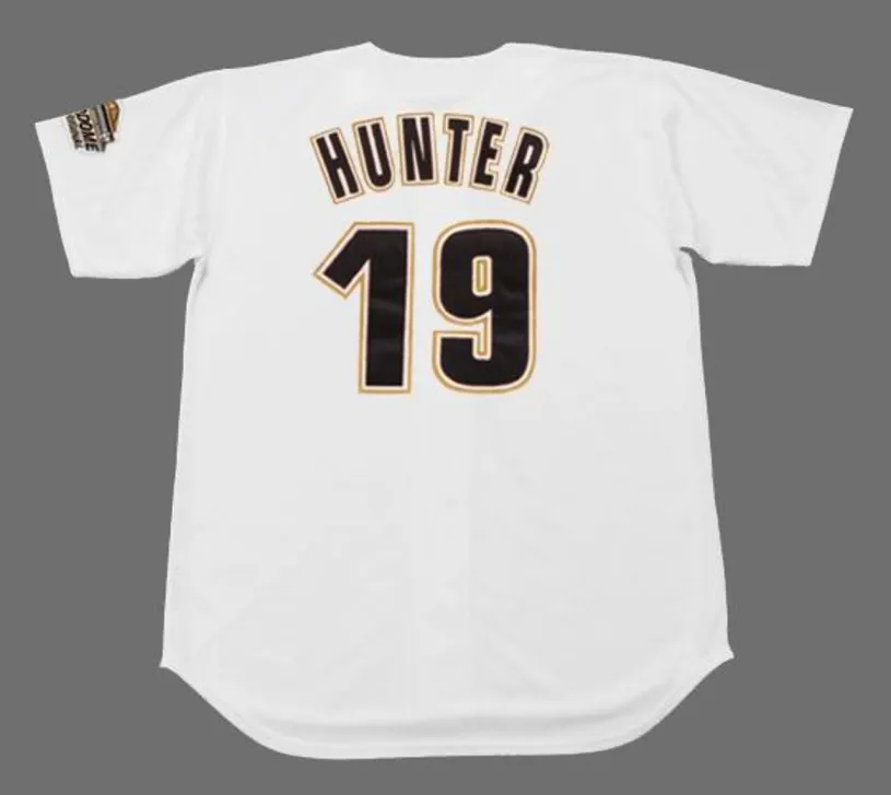 BRIAN HUNTER Houston Astros 1994 Home Majestic Baseball Throwback Jersey 