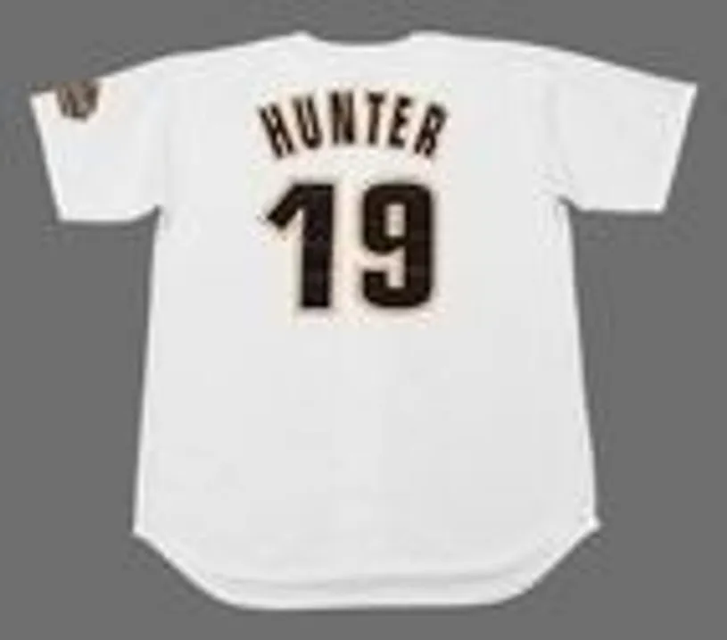 BRIAN HUNTER Houston Astros 1994 Home Majestic Baseball Throwback Jersey 