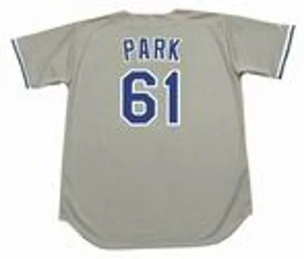 CHAN HO PARK Los Angeles Dodgers 1998 Away Majestic Throwback Baseball Jersey 