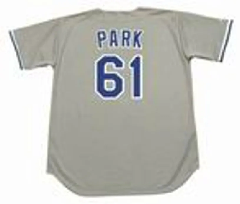 CHAN HO PARK Los Angeles Dodgers 1998 Away Majestic Throwback Baseball Jersey 