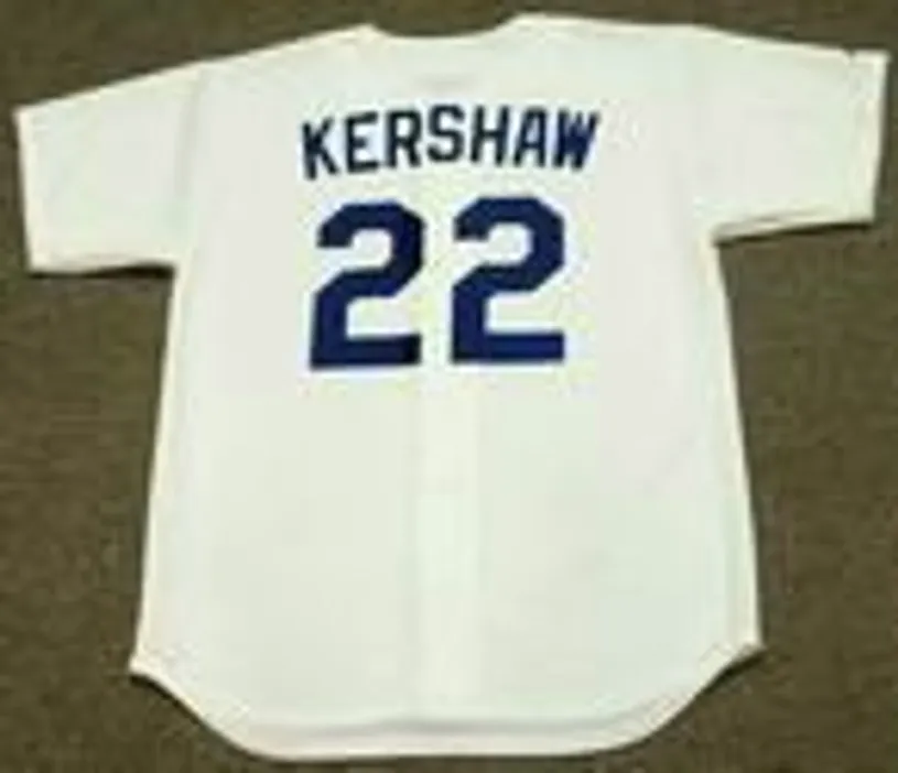 CLAYTON KERSHAW Los Angeles Dodgers 2014 Home Majestic Baseball Throwback Jersey 