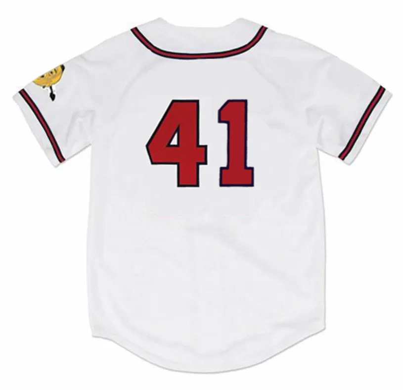 EDDIE MATHEWS Milwaukee Braves 1957 Home Majestic Throwback Baseball Jersey 