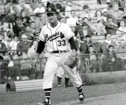 LEW BURDETTE Milwaukee Braves 1960’s Majestic Cooperstown Baseball Jersey 