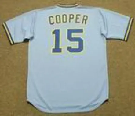 CECIL COOPER Milwaukee Brewers 1982 Away Majestic Throwback Baseball Jersey 