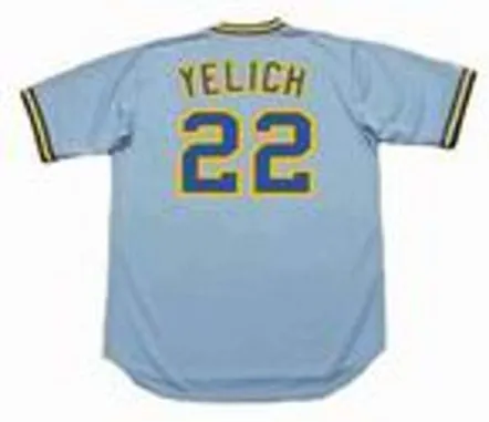 CHRISTIAN YELICH Milwaukee Brewers 1980’s Away Majestic Throwback Baseball Jersey 