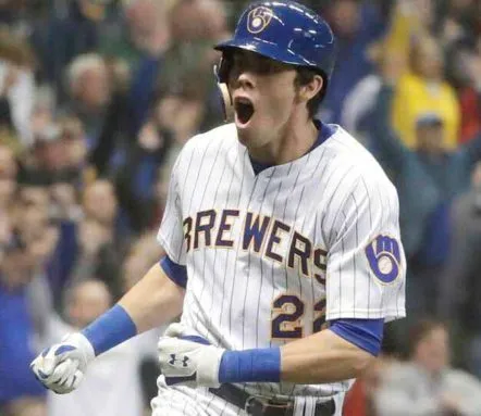 CHRISTIAN YELICH Milwaukee Brewers Majestic Alternate Home Baseball Jersey 