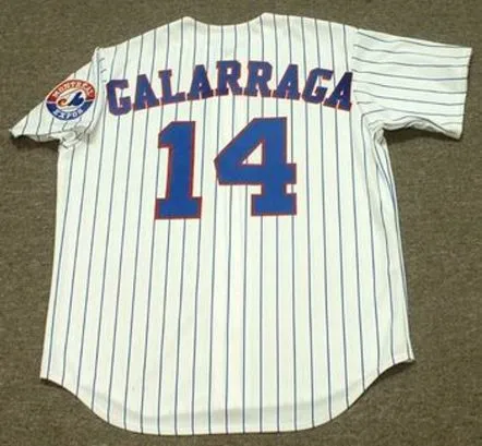 ANDRES GALARRAGA Montreal Expos 2002 Home Majestic Throwback Baseball Jersey 
