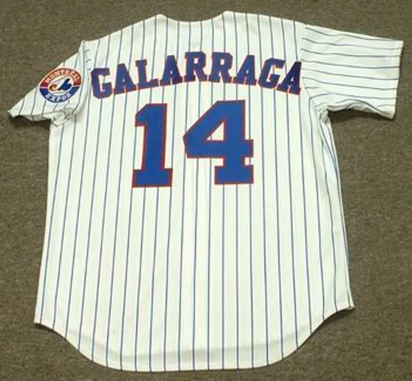ANDRES GALARRAGA Montreal Expos 2002 Home Majestic Throwback Baseball Jersey 