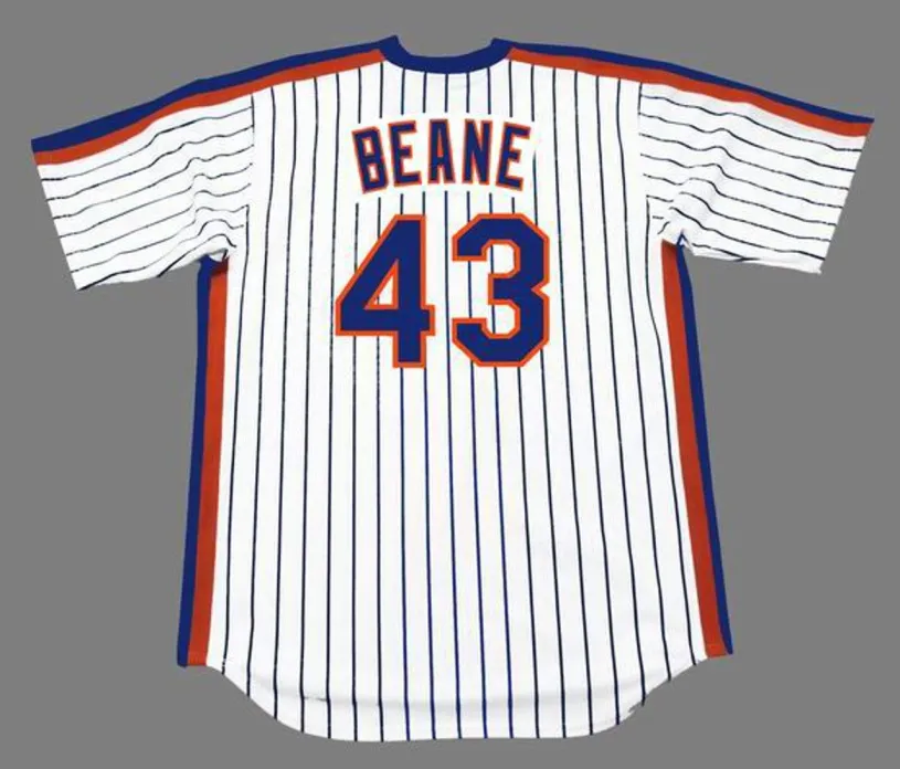 BILLY BEANE New York Mets 1984 Majestic Cooperstown Home Baseball Jersey 