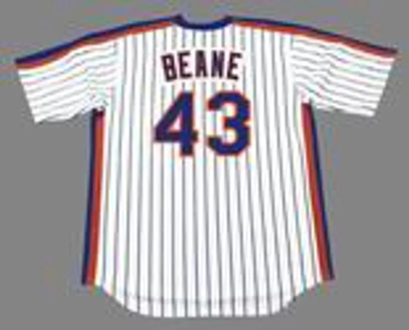 BILLY BEANE New York Mets 1984 Majestic Cooperstown Home Baseball Jersey 