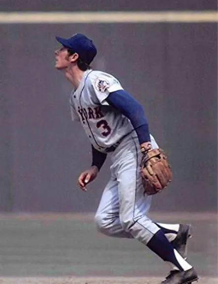 BUD HARRELSON New York Mets 1973 Away Majestic Baseball Throwback Jersey 