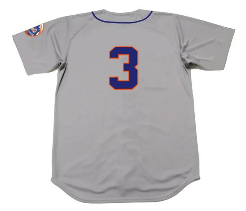 BUD HARRELSON New York Mets 1973 Away Majestic Baseball Throwback Jersey 