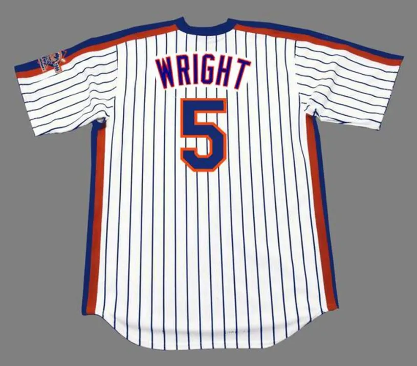 DAVID WRIGHT New York Mets 1986 Majestic Throwback Home Baseball Jersey 