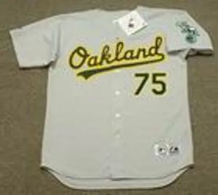 BARRY ZITO Oakland Athletics 2002 Away Majestic Throwback Baseball Jersey 
