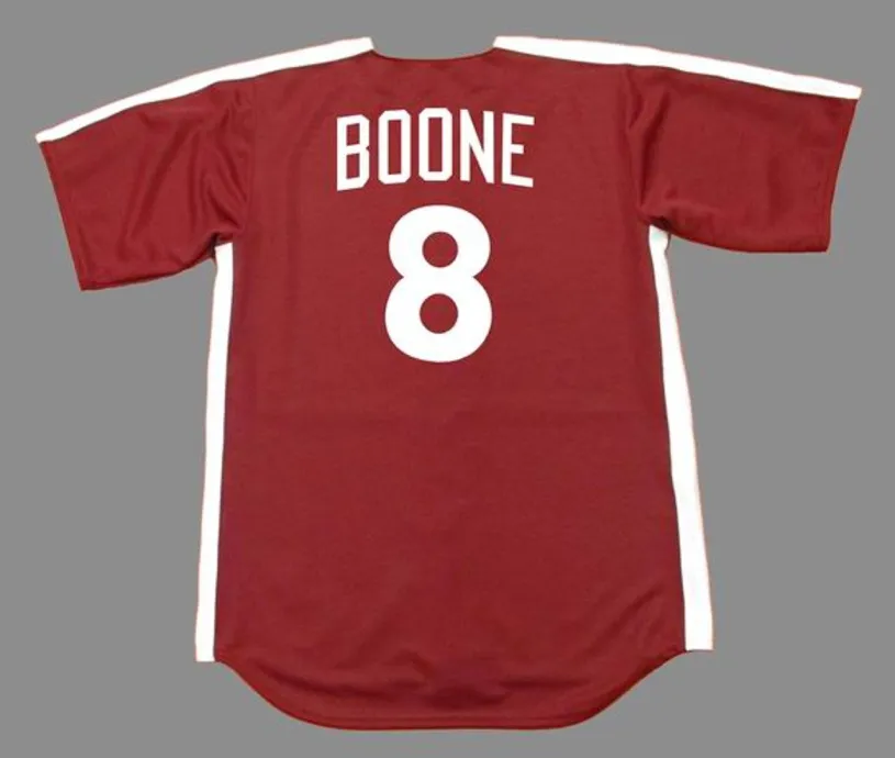 BOB BOONE Philadelphia Phillies 1979 Majestic Cooperstown Throwback Jersey 